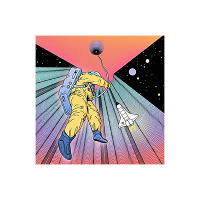 Cartoon robot astronaut decorative painting