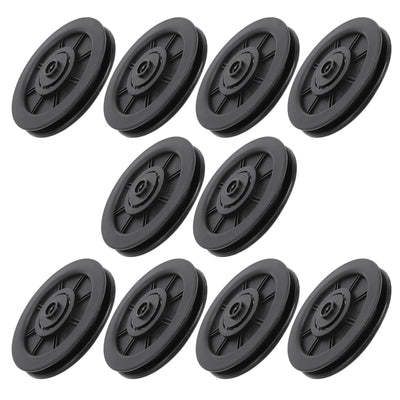 10Pcs/Set 100MM Universal Nylon Bearing Pulley Wheel Replace for Gym Fitness Equipment