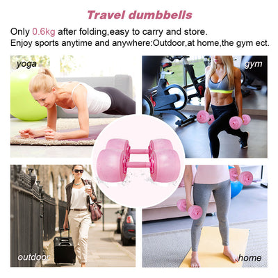 5-6KG Water Filled Travel Dumbbell Sets Home Gym Training Portable Fitness Adjustable Weights Equipment